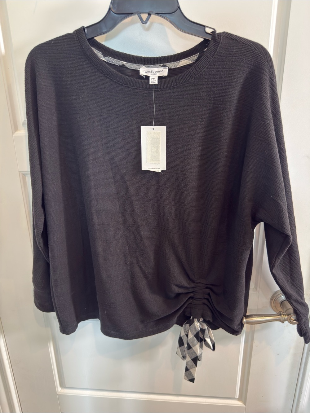 Westbound Black Long-Sleeve Drawstring Pullover
